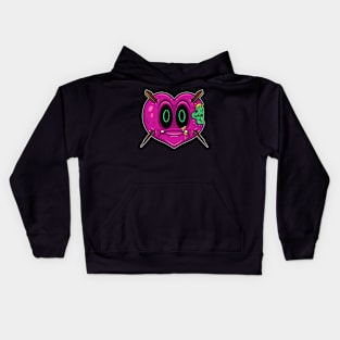 zombie love cartoon Kids Hoodie